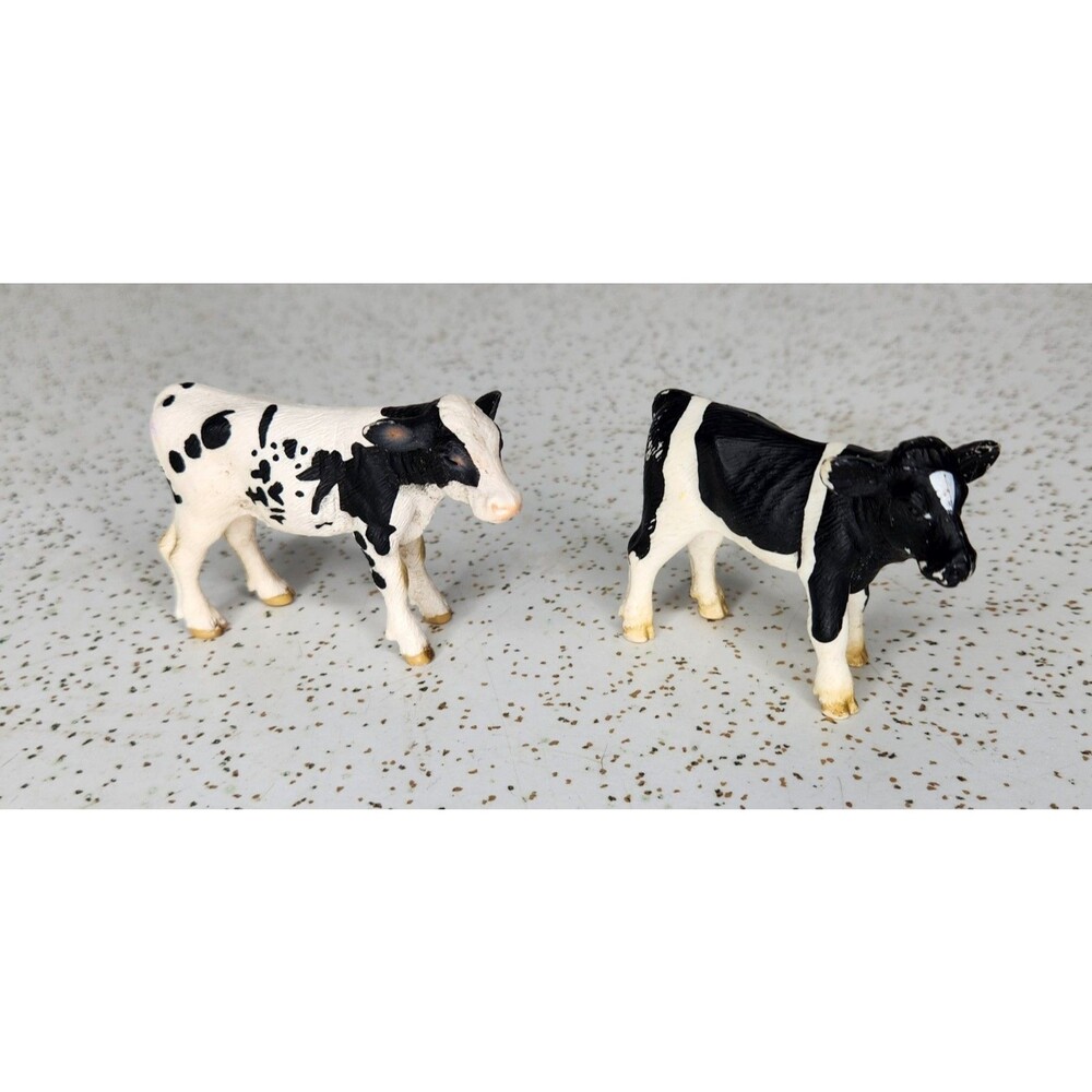 Schleich 13139 Holstein Baby Dairy Cows Calf Figure Retired Farm 2000 & 2007 Lot